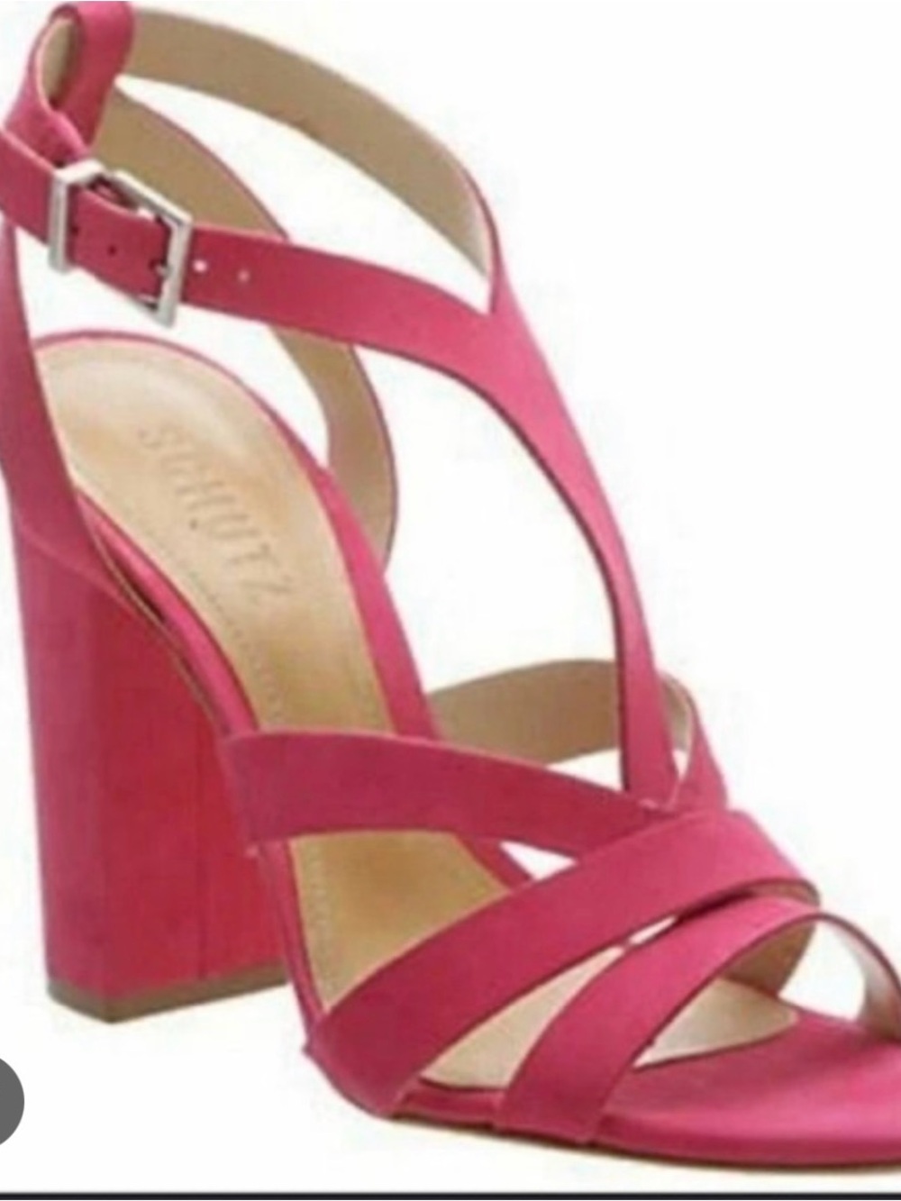SCHUTZ Hot Pink Block Heel Sandals